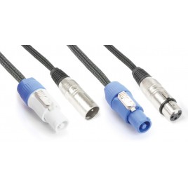CX06-10轻型组合电缆Powerconnector B - XLR M / Powerconnector A - XLR F 10m