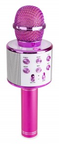 KM01 KARAOKE MIC带有内置扬声器BT/MP3粉红色