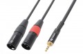 CX70-1电缆2X XLR男性-3.5mm立体声1.5m
