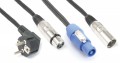 CX03-5音频组合电缆Schuko - XLR F / Powerconnector A - XLR M 5m