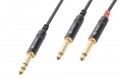 CX76-1电缆6.3立体声- 2x6.3单声道1.5米