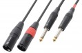 CX64-01电缆转换器2x XLR男性-2x 6.3单声道