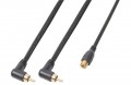 CX142线缆2x RCA公- 1x RCA母0,3m .使用线缆
